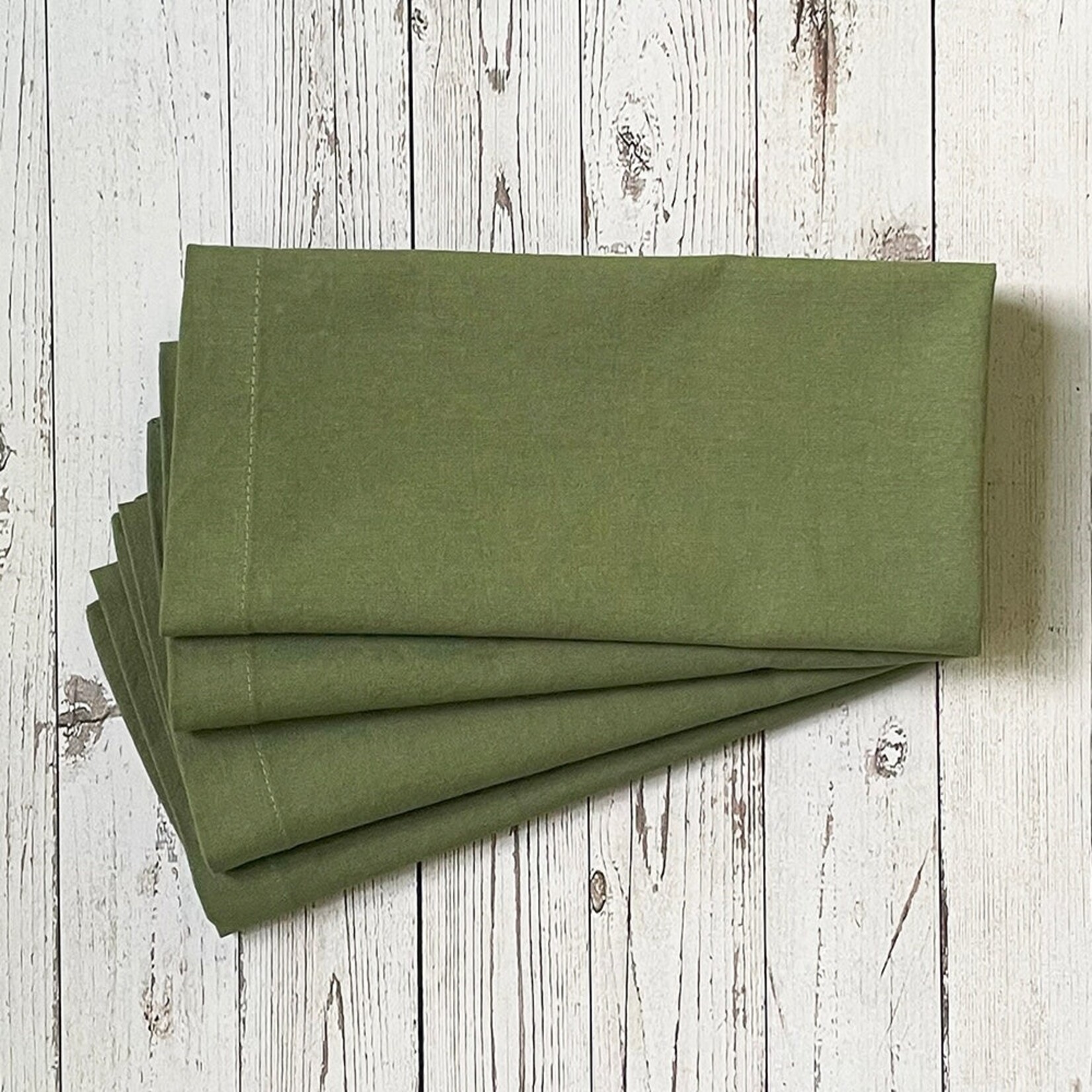 Mahogany Solid Napkin Set of 4 Forest Green