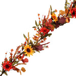 Fall Garland Mixed Flowers, Leaves & Grass