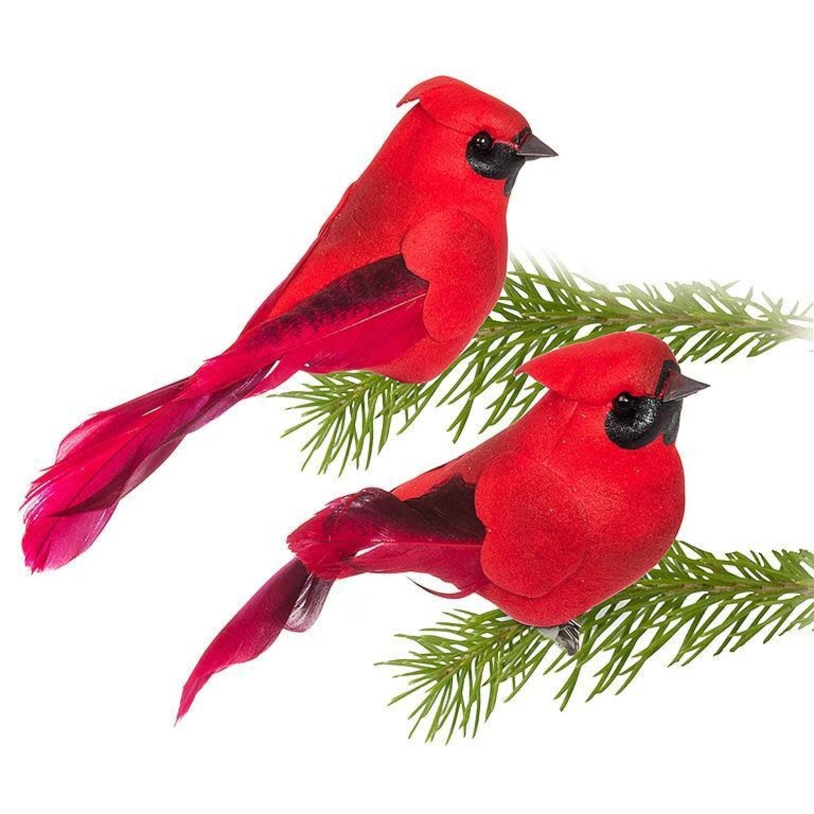 Red Cardinal Bird Clip - 2 Styles