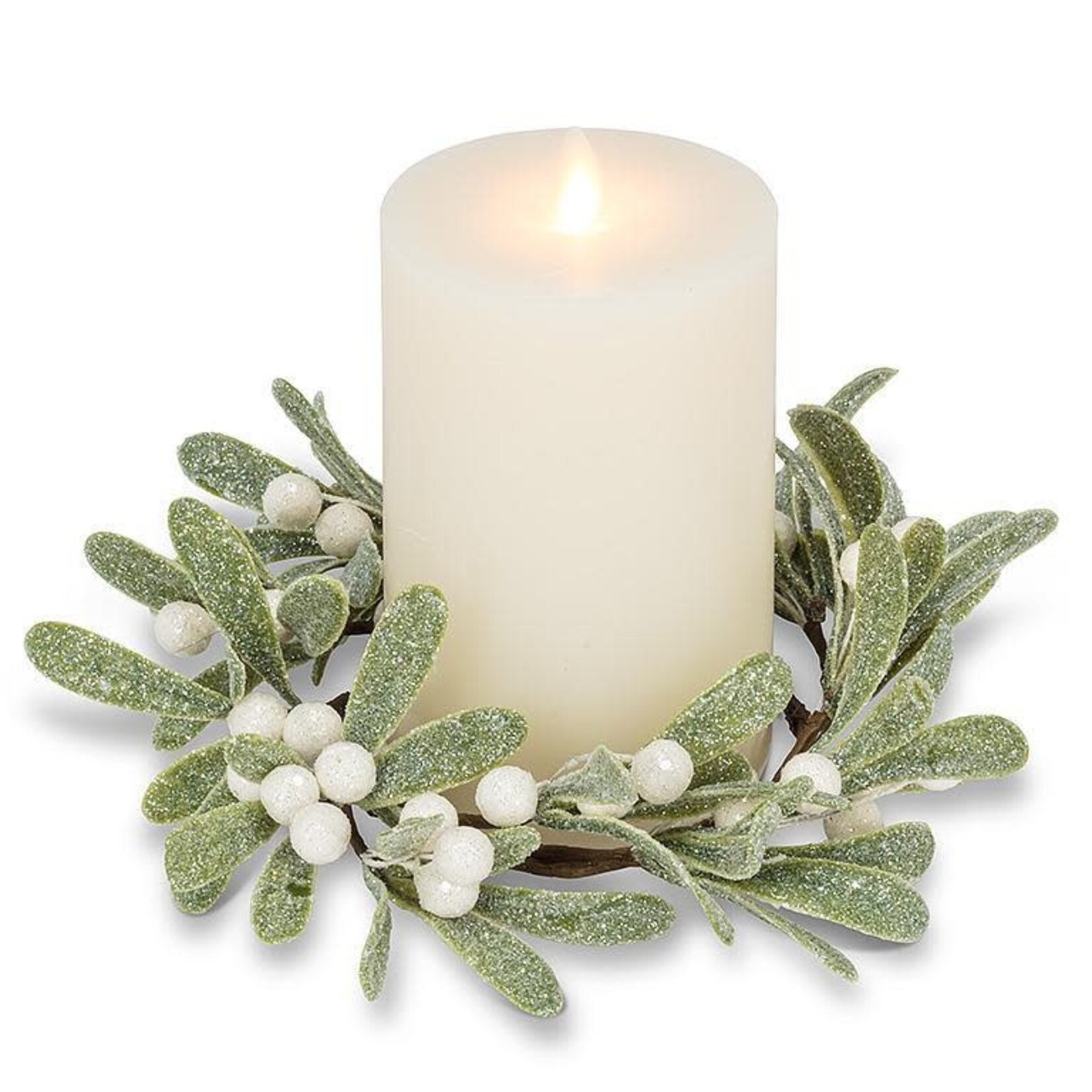 Mistletoe Candle Ring 8"D