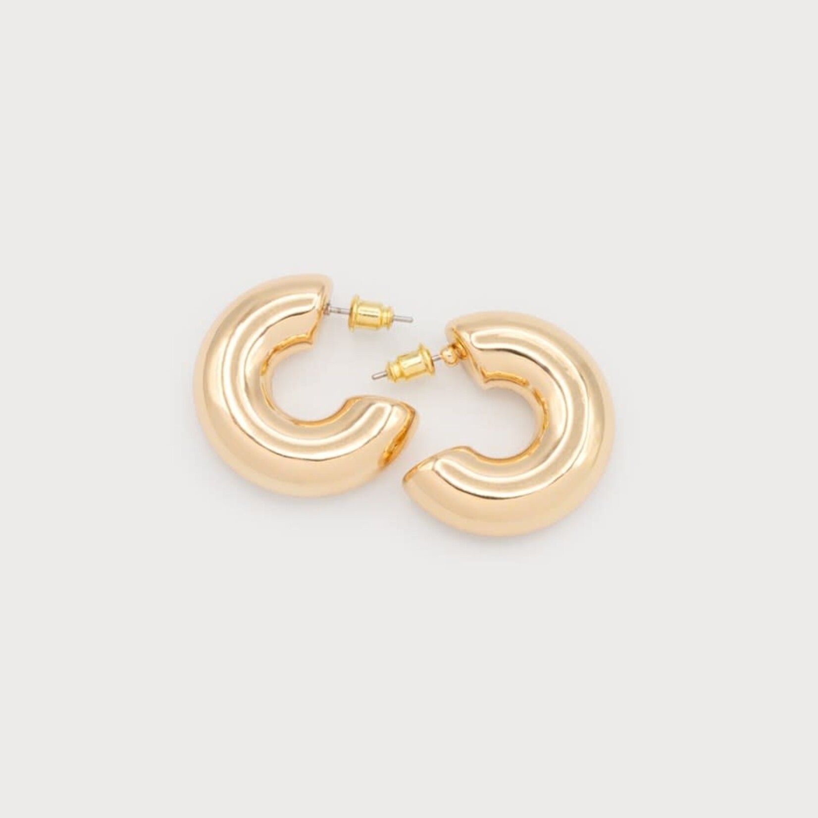 MEDIUM CHUNKY HOOPS - GLD