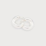 MEDIUM CHUNKY HOOPS - Silver