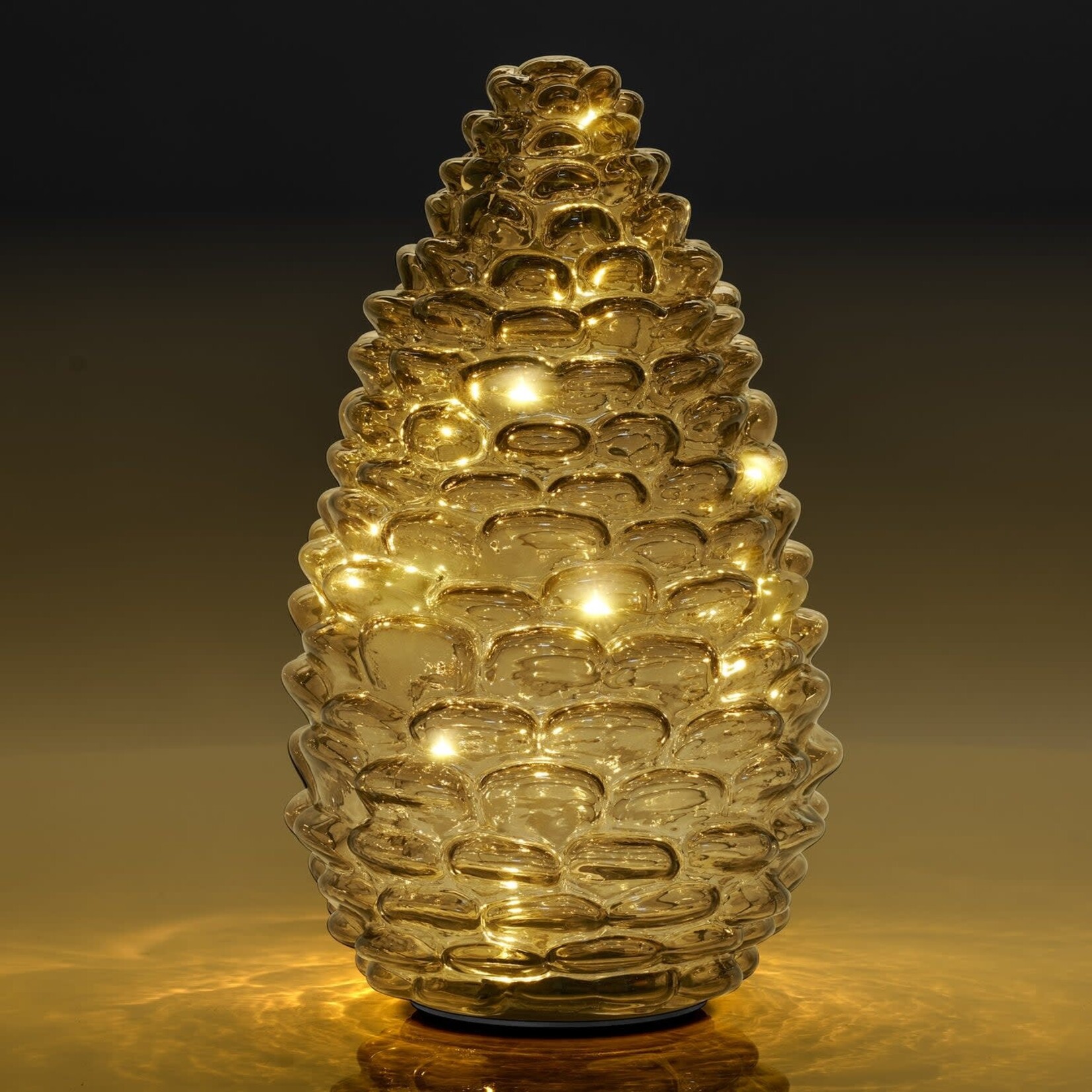 Smoke Glass Pinecone LED Light 5x9