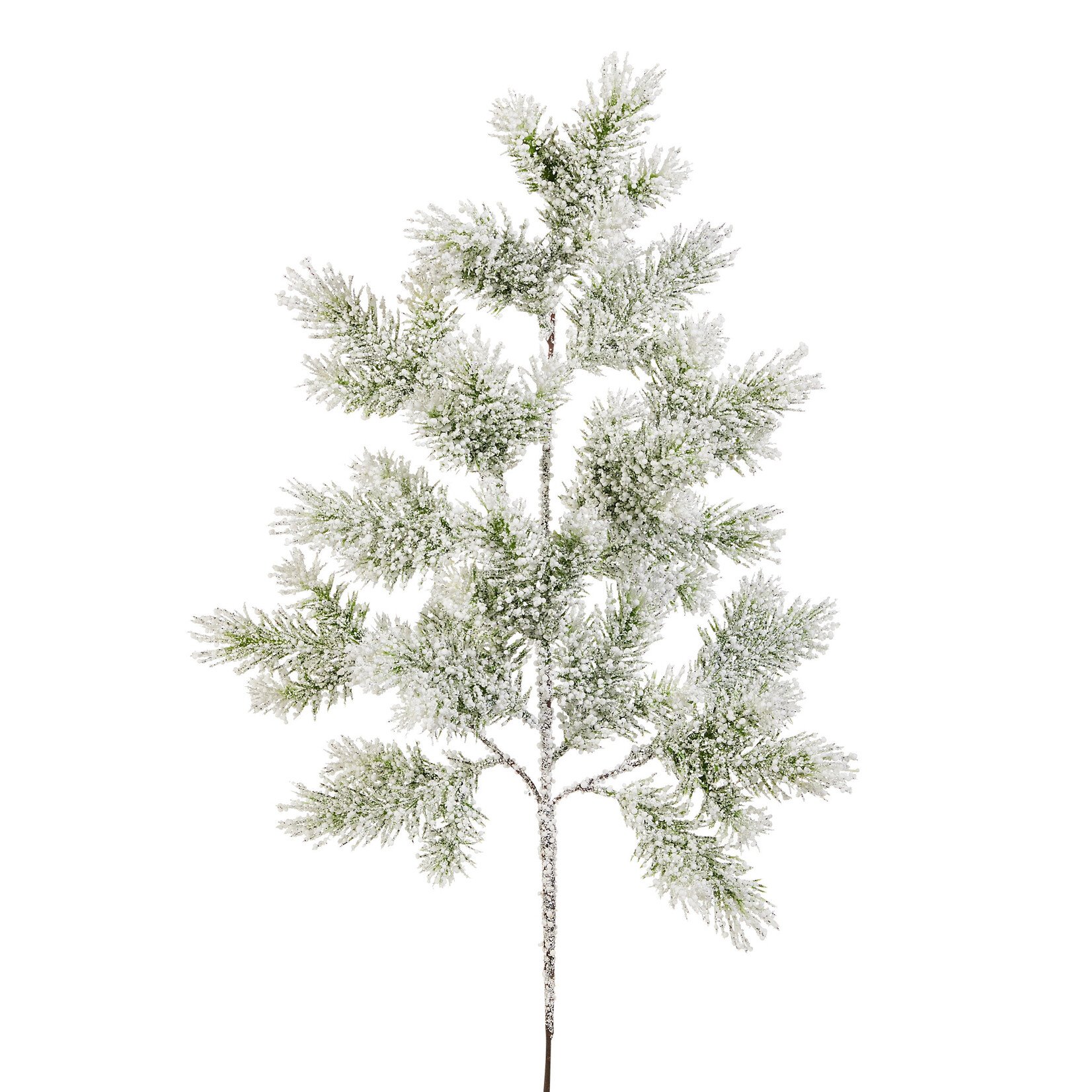 22" Flocked Spruce Spray