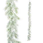 6' Flocked Spruce Garland