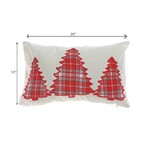 LH CASA DECOR Embroidered Cushion (Plaid Tree)