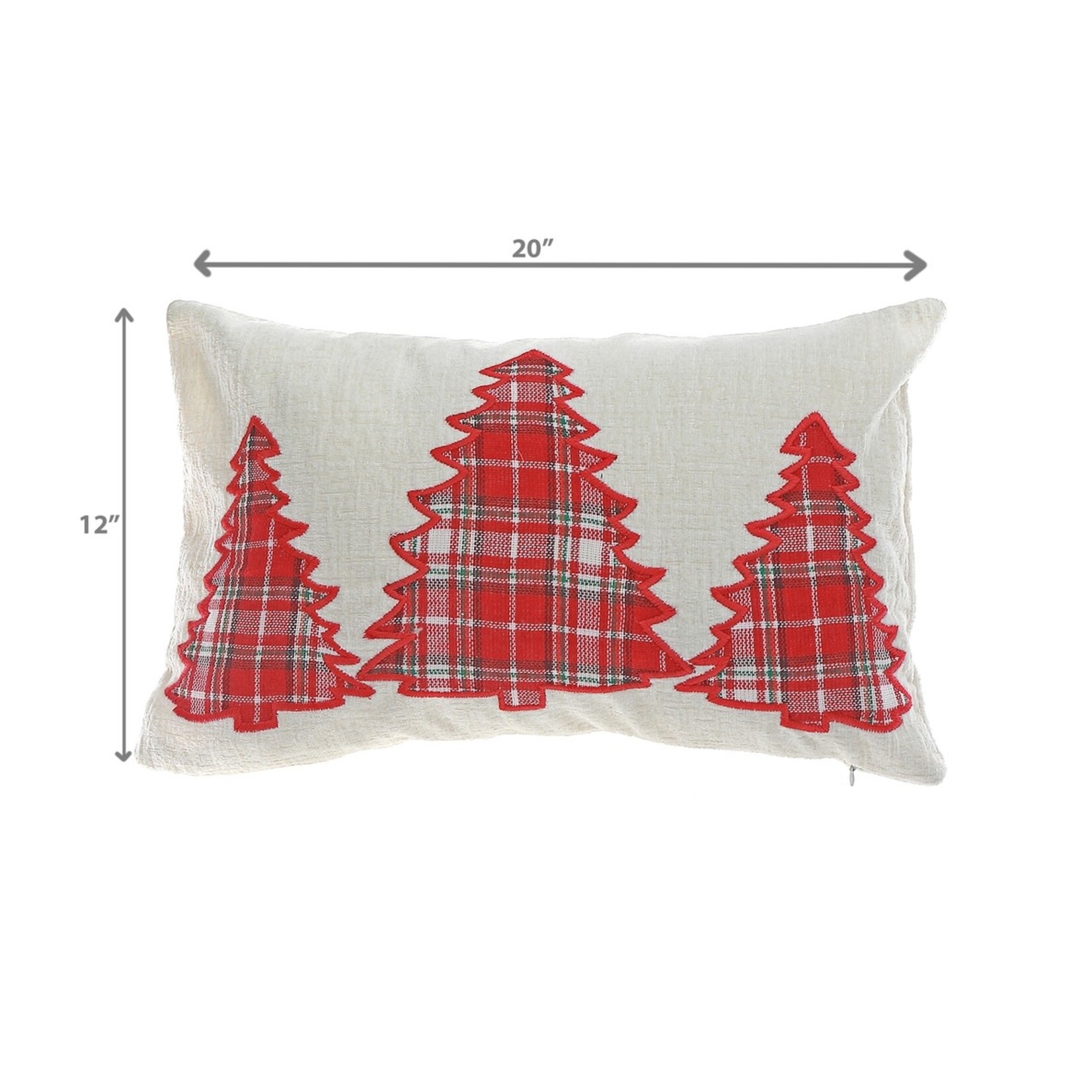 LH CASA DECOR Embroidered Cushion (Plaid Tree)
