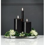 Black LED Pillar Candle 3x4