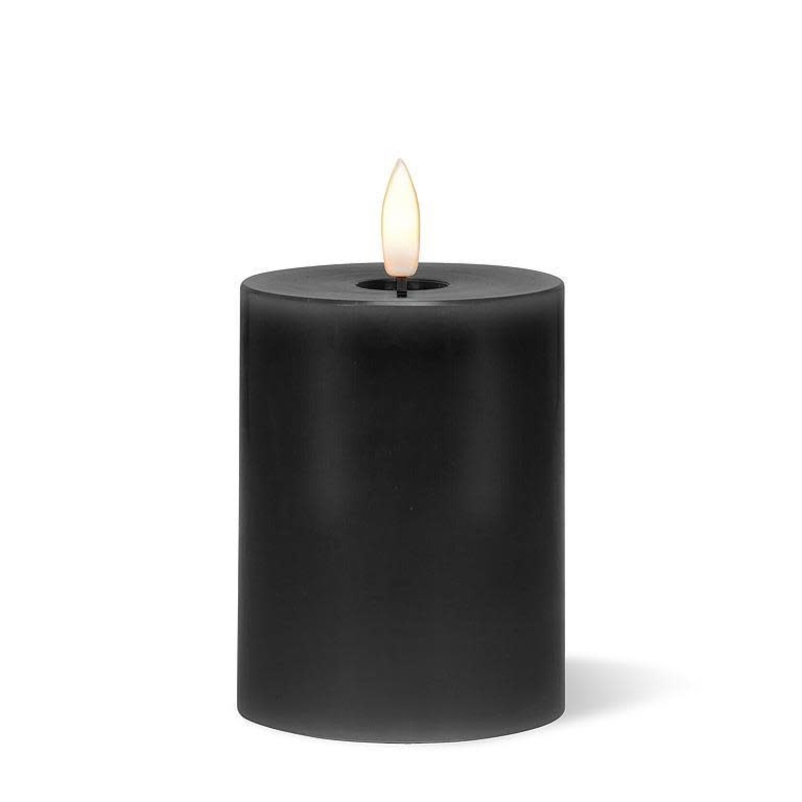 Black LED Pillar Candle 3x4