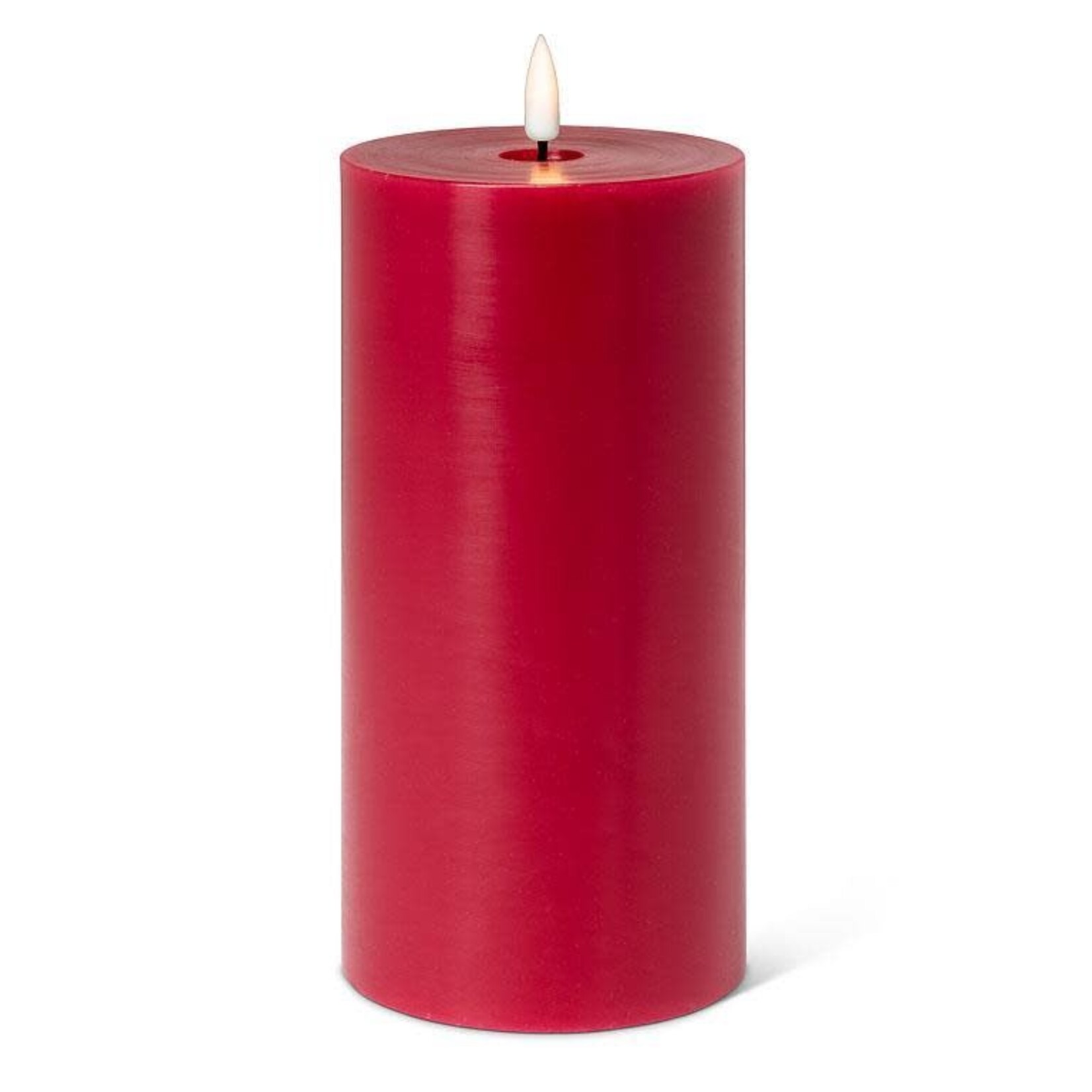 Red LED Pillar Candle 4 x 8"