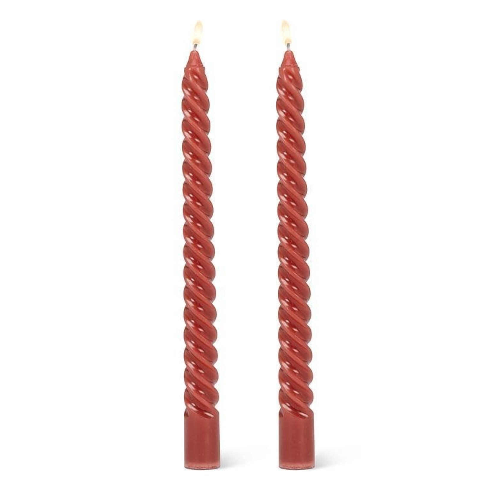 Burgundy Tight Spiral Taper Candle