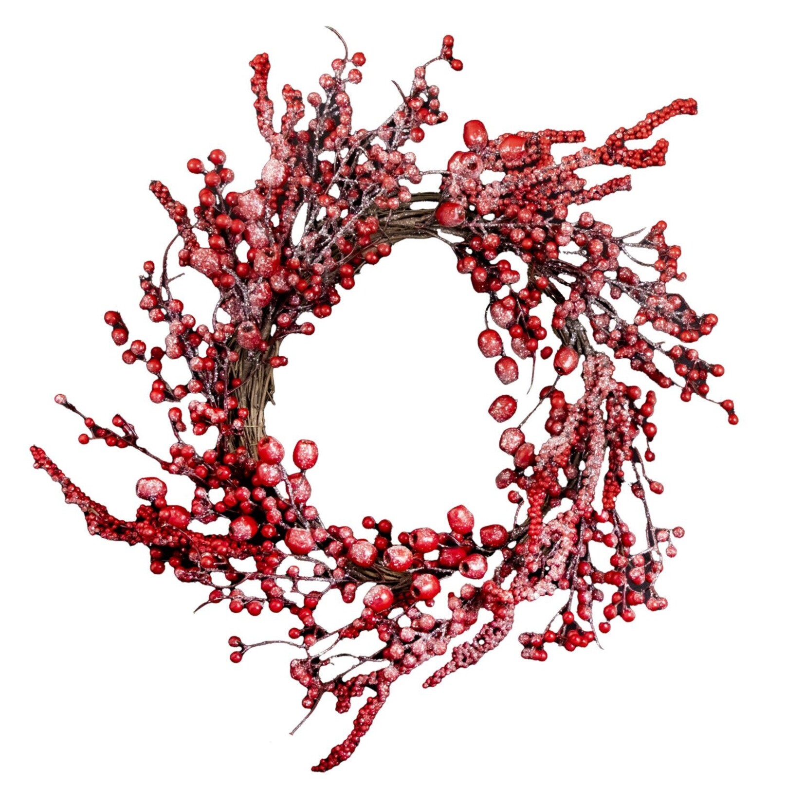 Frosted Berry Wreath 24"