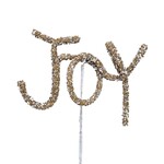 Joy Ornament with Beads & Glitter