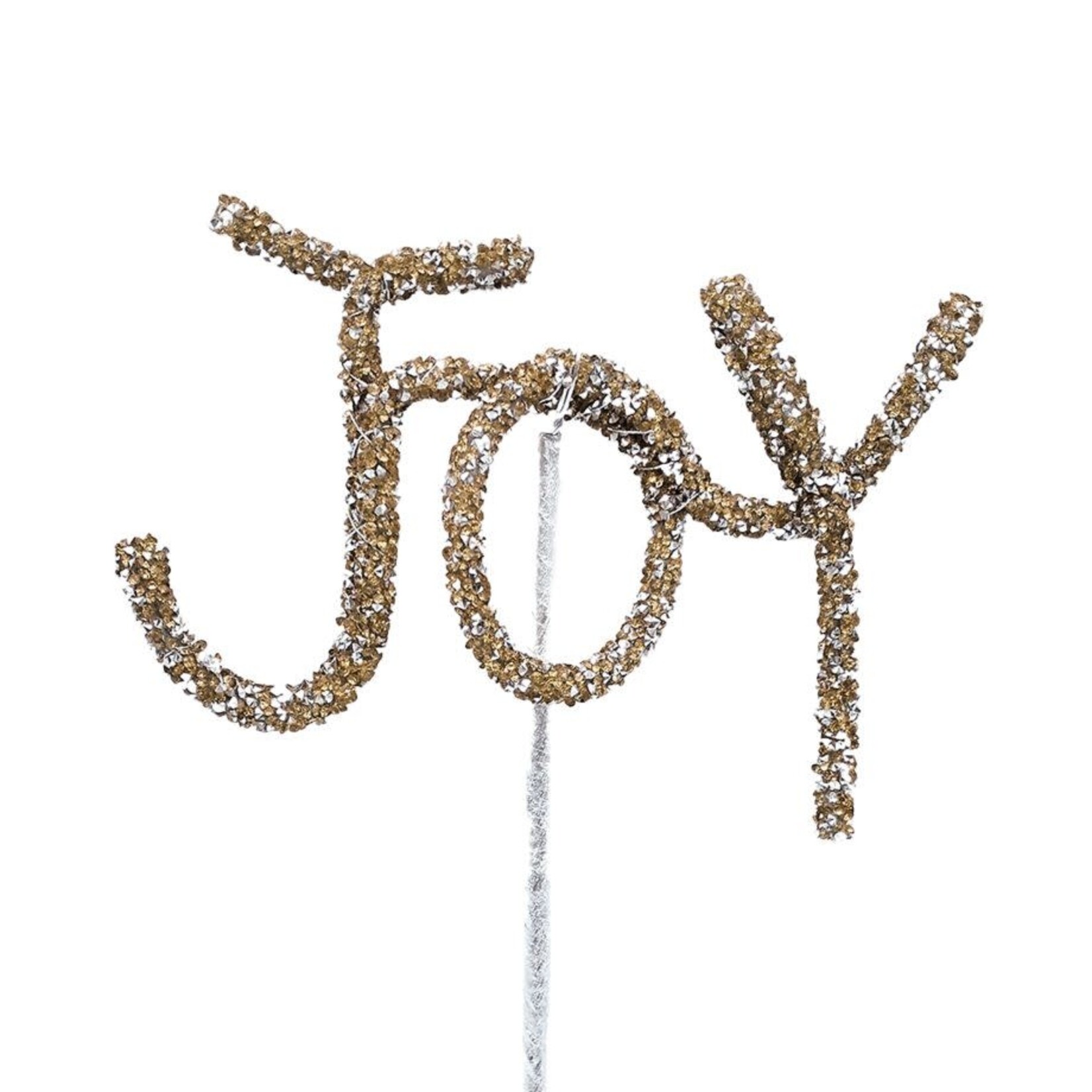 Joy Ornament with Beads & Glitter