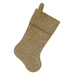 Dark Khaki Boucle Stocking 20.5"