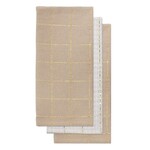 Gold Soft Check Kitchen Towel- Set of 3