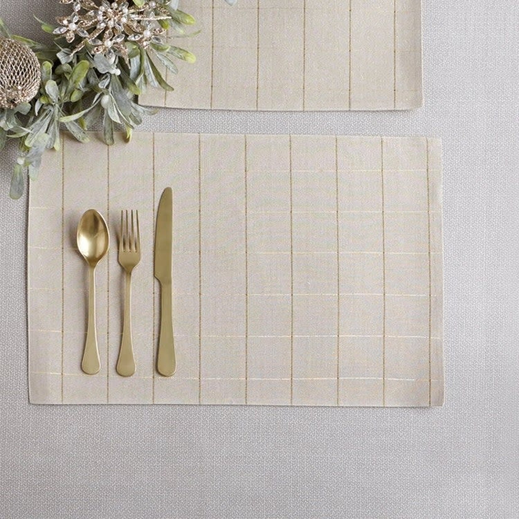 Gold Soft Check Placemat