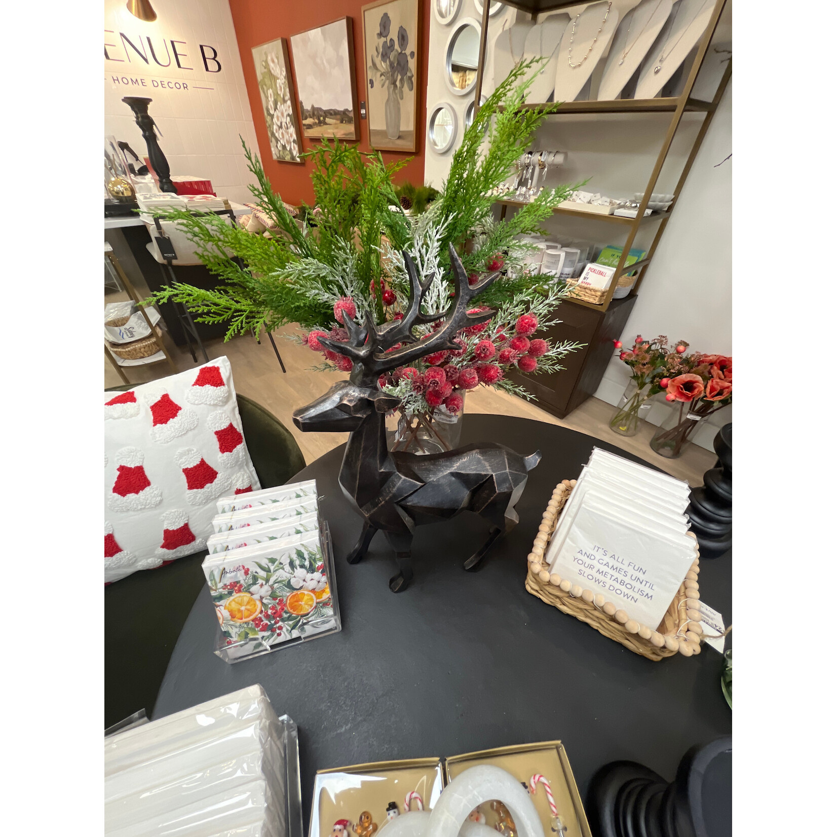 Reindeer Sculpture Standing 17"