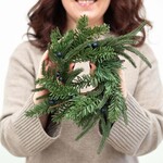 Blueberry Evergreen Wreath 10"