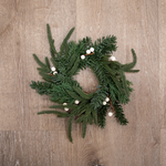 White Berry Evergreen Wreath 10"