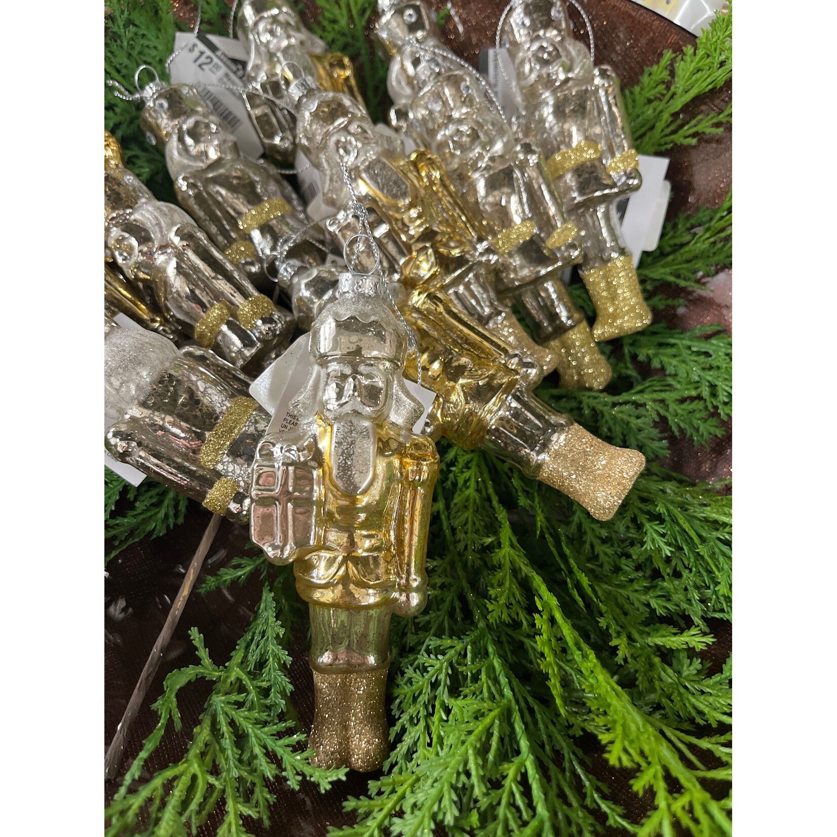 Mercury Glass Nutcracker Ornament