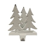 Trio of Trees White Cast Iron Stocking Holder
