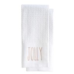 White Jolly Slim Terry Towel - Set of 2