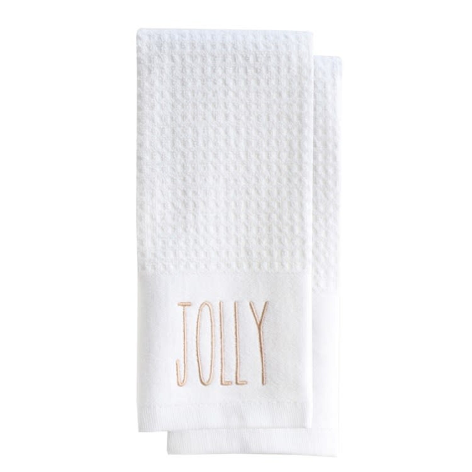 White Jolly Slim Terry Towel - Set of 2