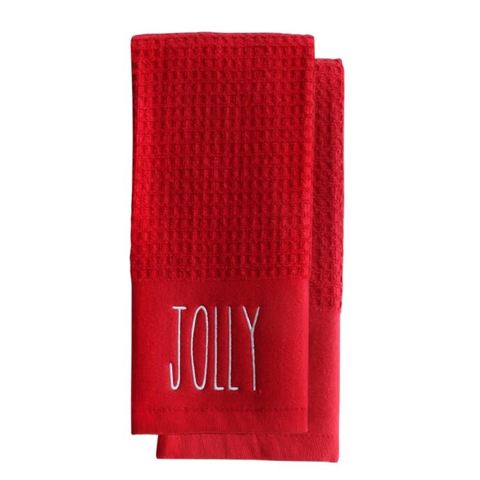 Red Jolly Slim Terry Towel - Set of 2