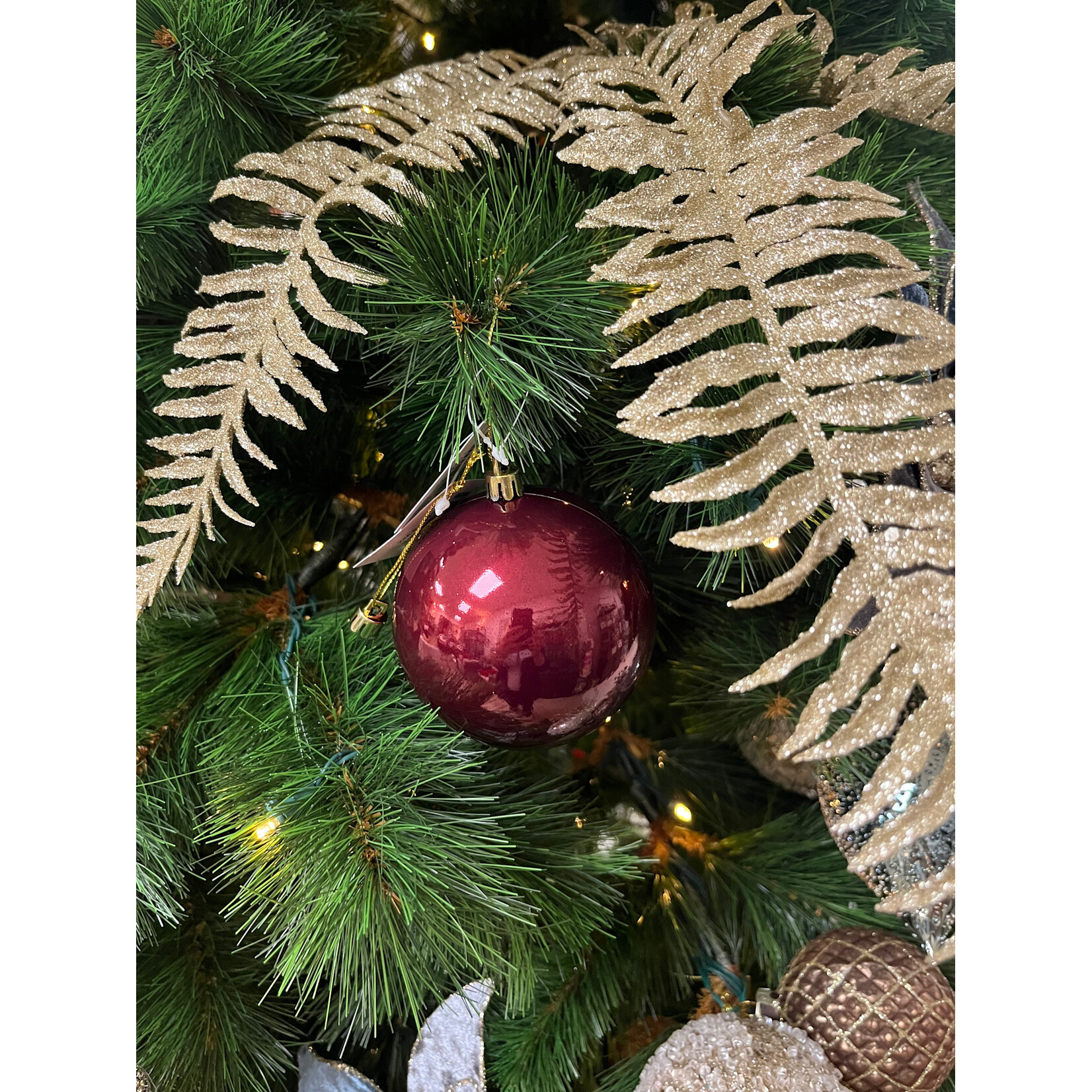 Ball Pearl Burgundy Ornament