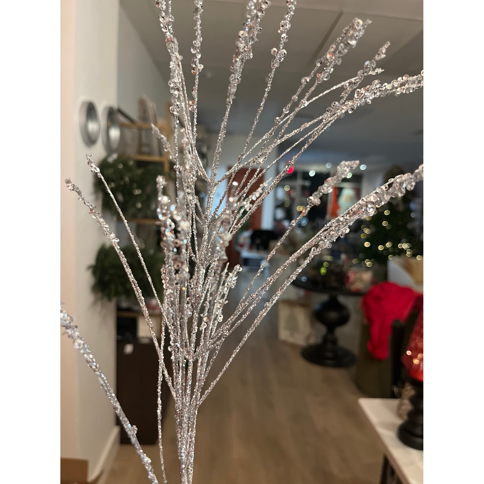 Spray Firework 24" Silver Glitter