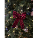 Bow Velvet Burgundy - 11" Sequins