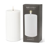 White LED Pillar Candle 4x8"