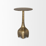 Risha Small Gold Metal Accent Table