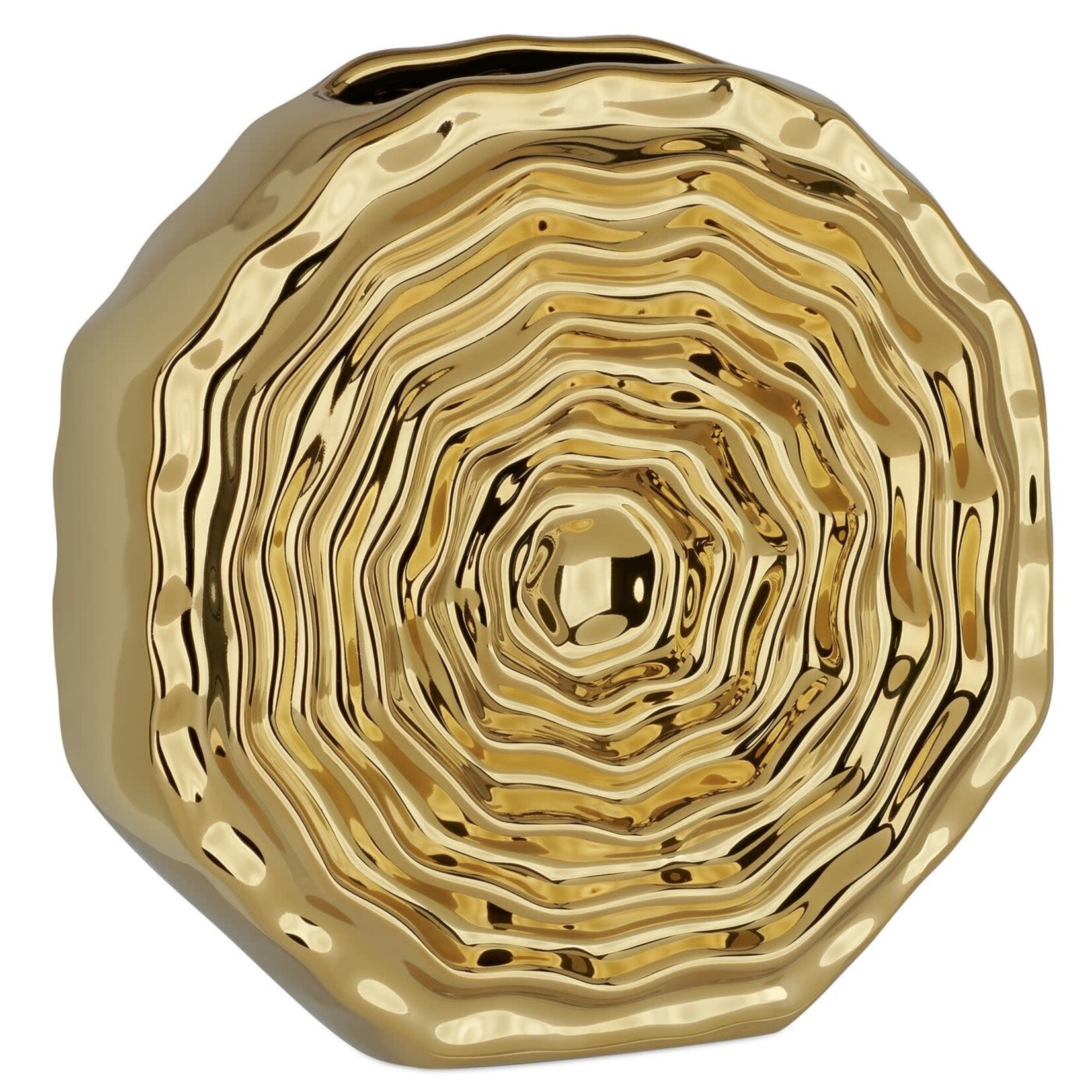 Rosette Bloom Gold Vase