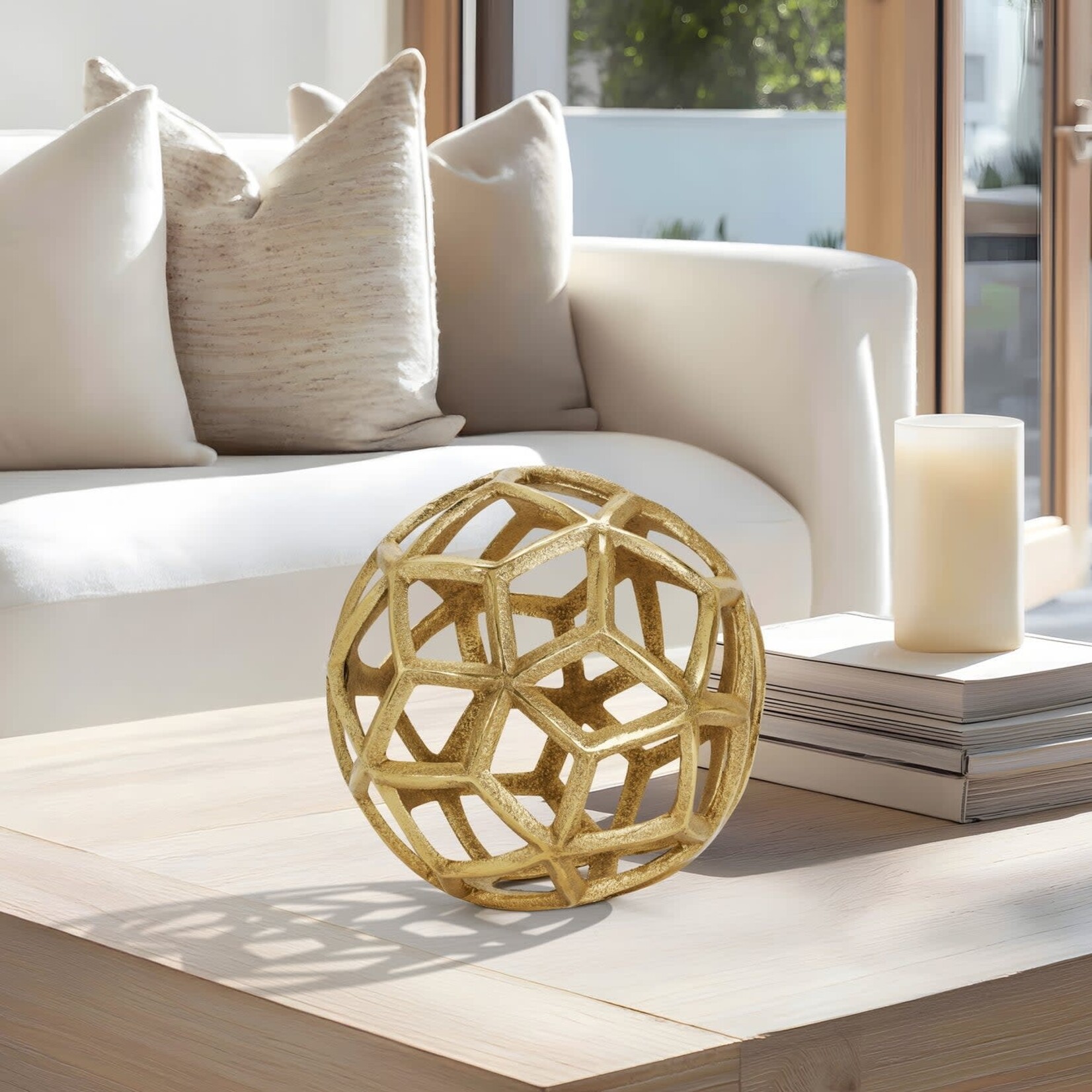 Lattice Orb Decor Sculpture