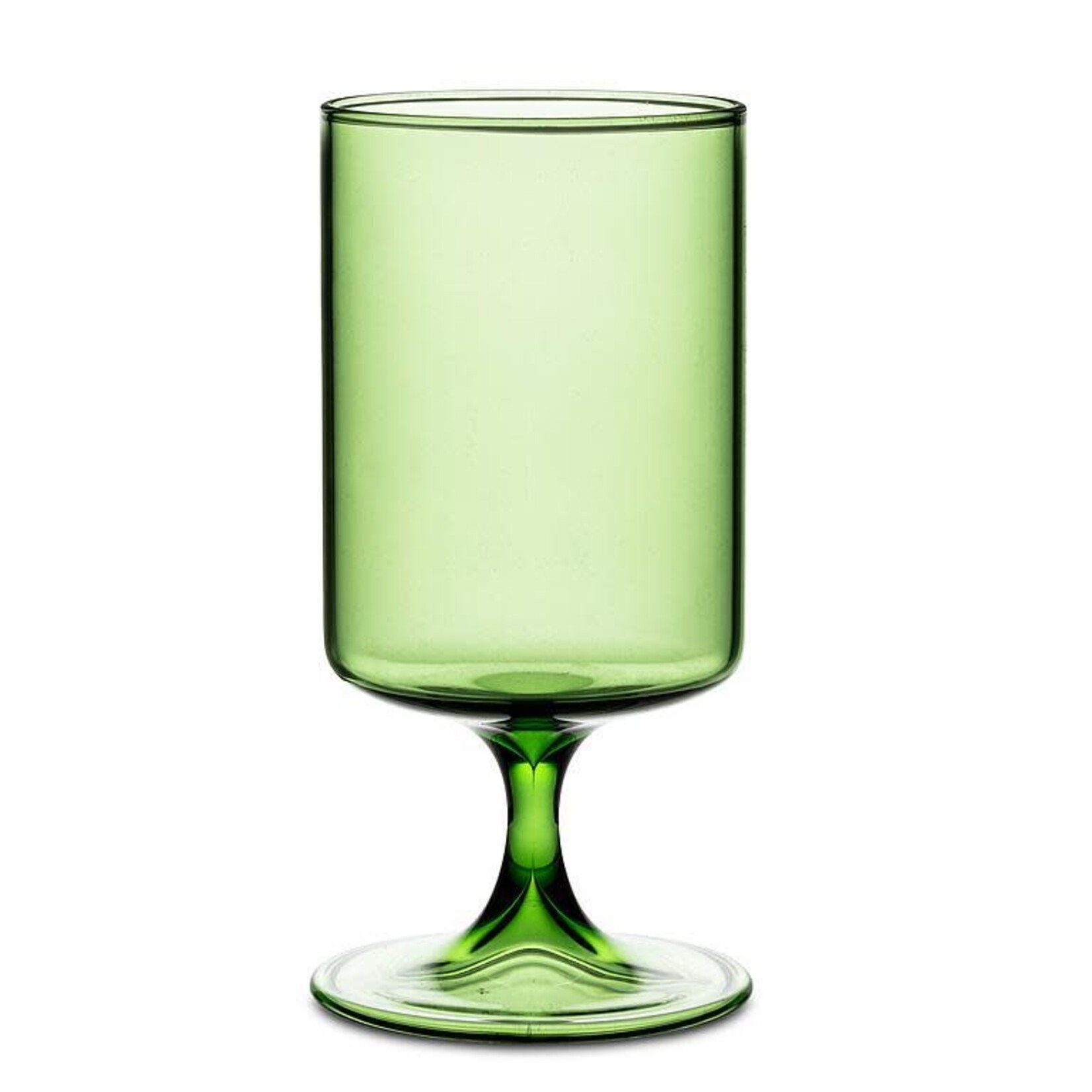 Green Short Stem All Purpose Glass