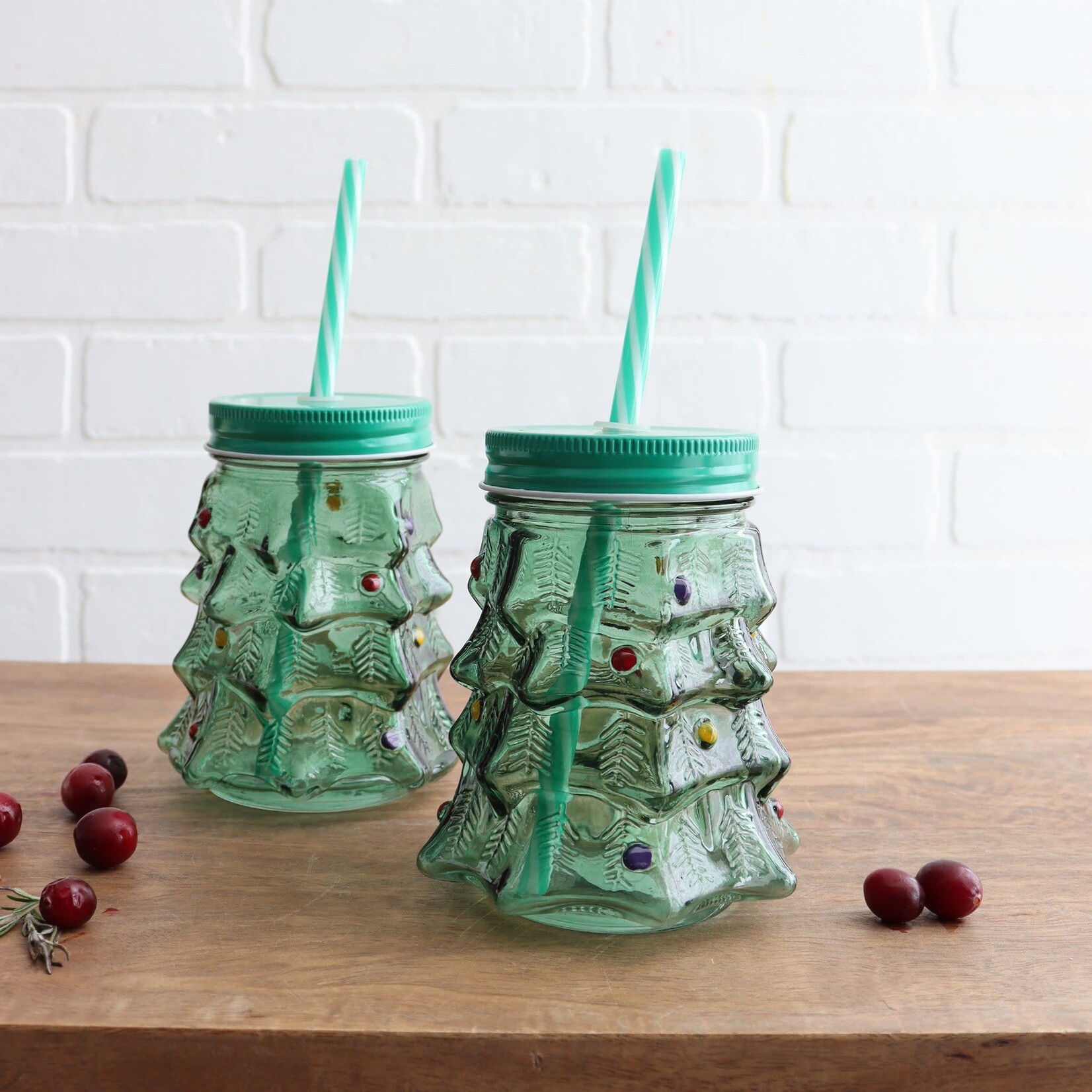 Tree Shaped Drink Ornament - Set of 2