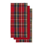 Red Check Tea Towel - Set of 3