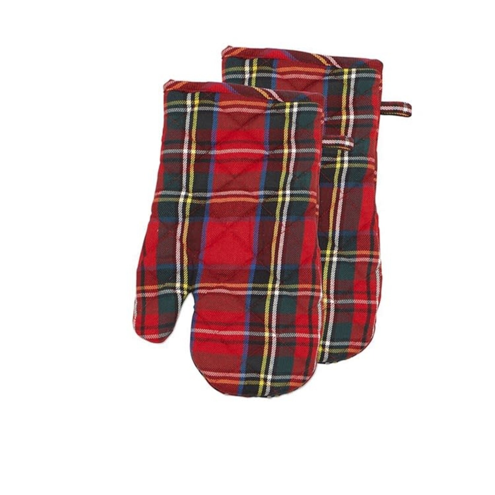 Red Check Oven Mitts - Set of 2