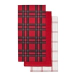 Holiday Plaid Tea Towel - Set of 3
