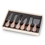 Walnut Handle Cheese Knives - Set of 6
