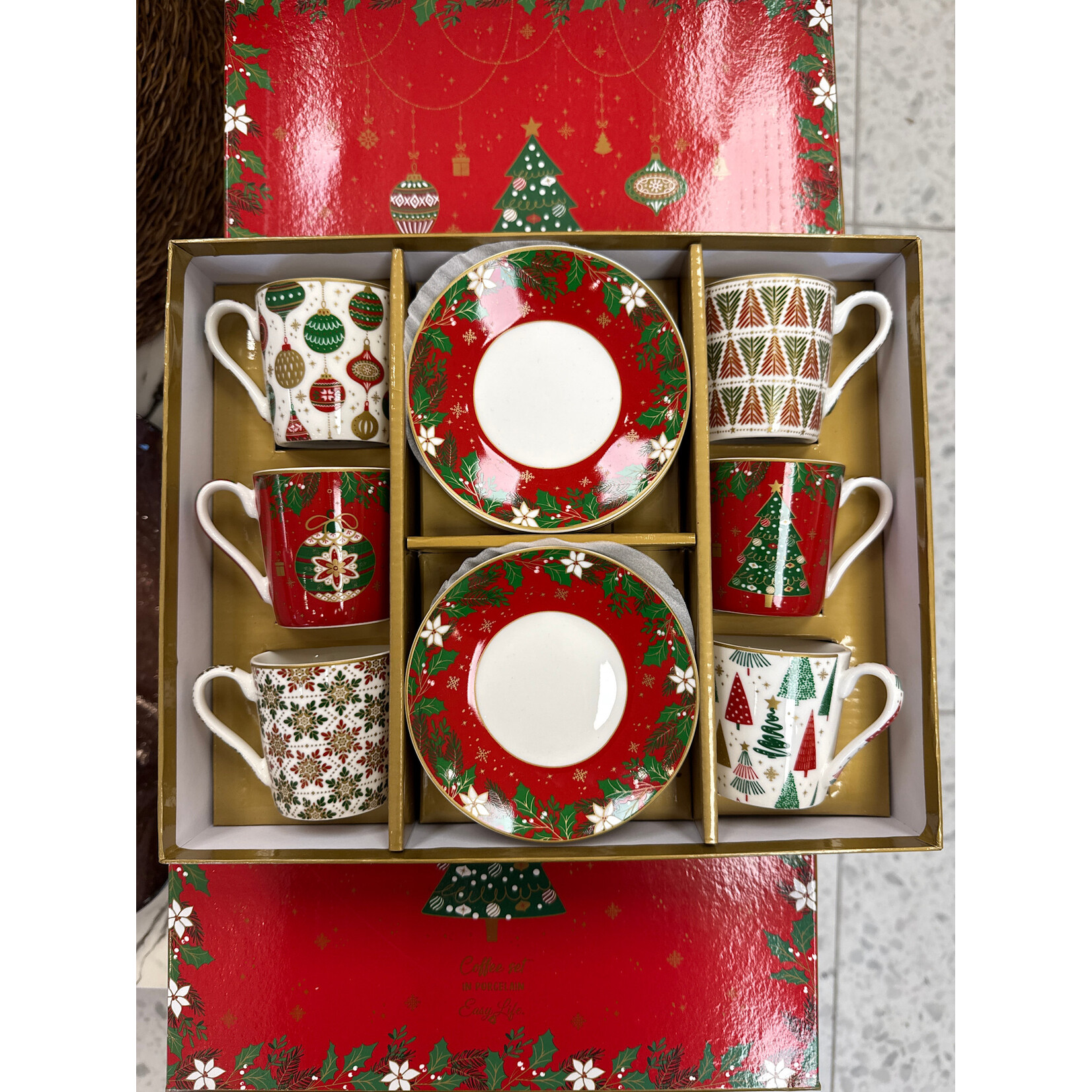 Jingle Bells Espresso Cups Set of 6