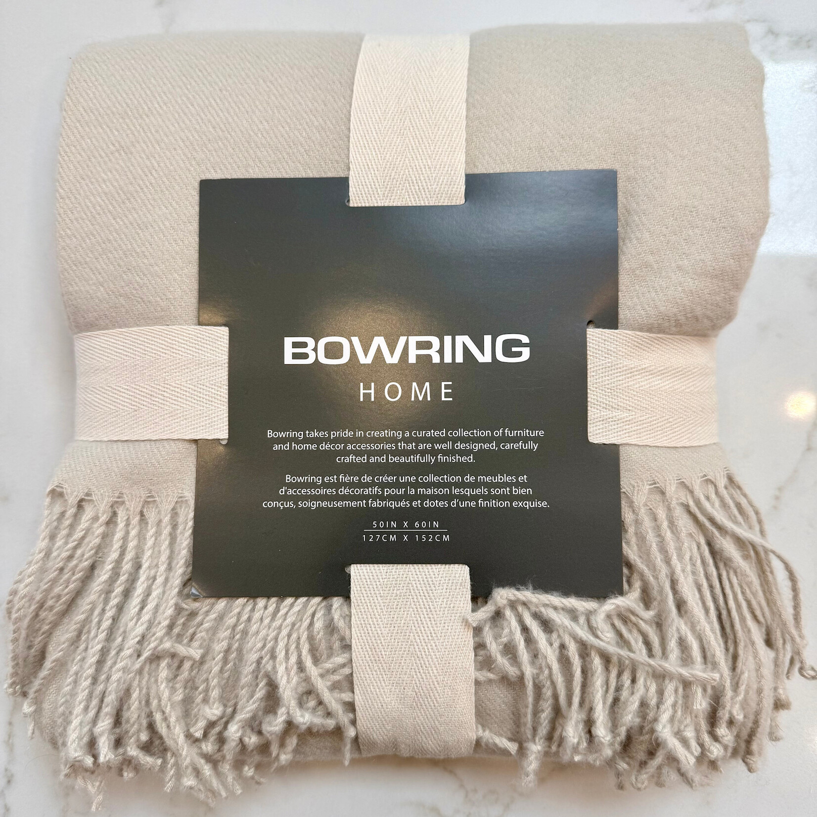 Bella 50" x 60" Pashmina Style Throw Taupe