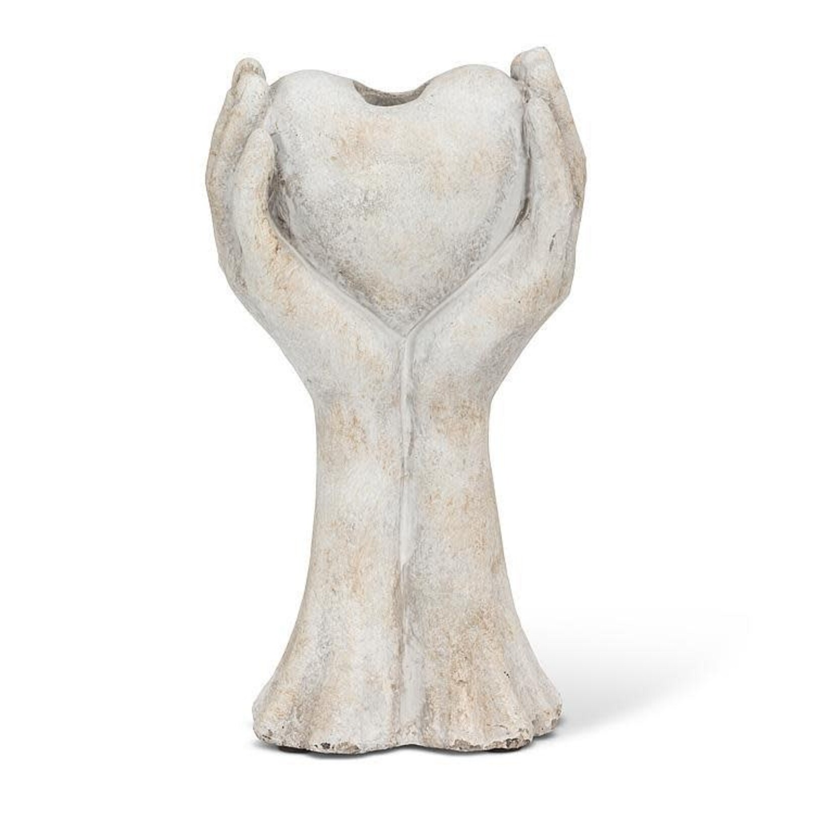 Hands Holding Heart Taper Candle Holder