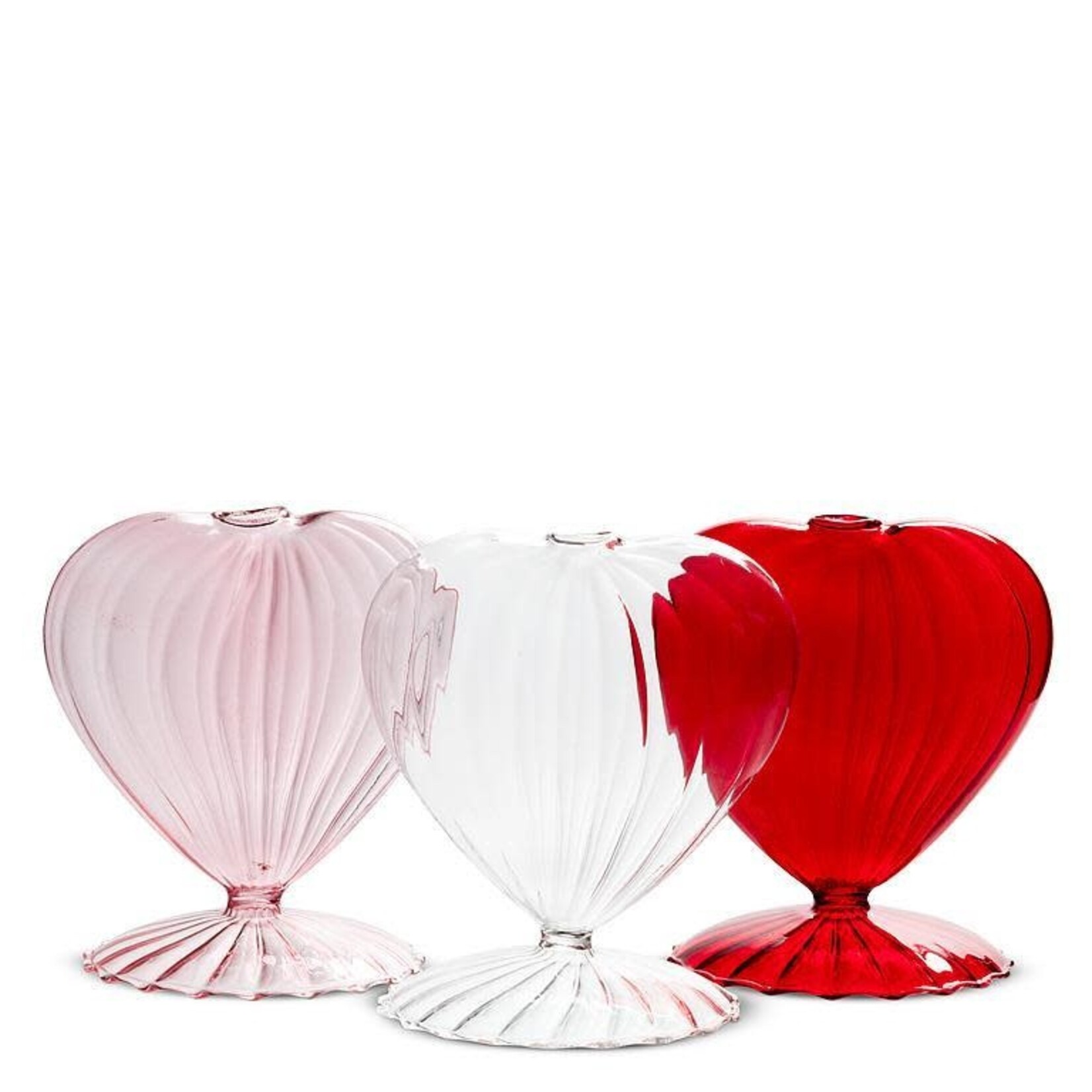 Optic Heart Pedestal Vase