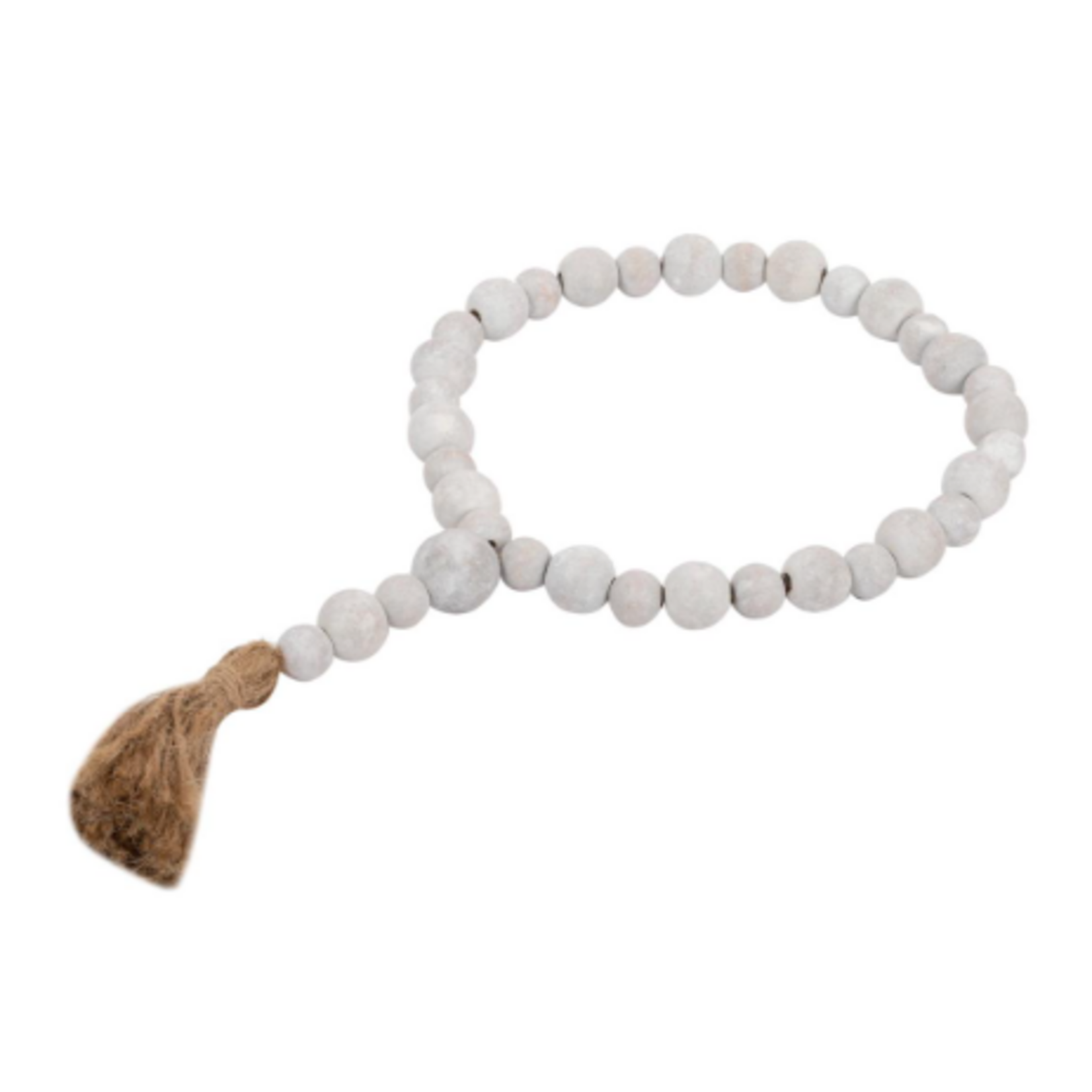 Whitewash Wood Bead Chain