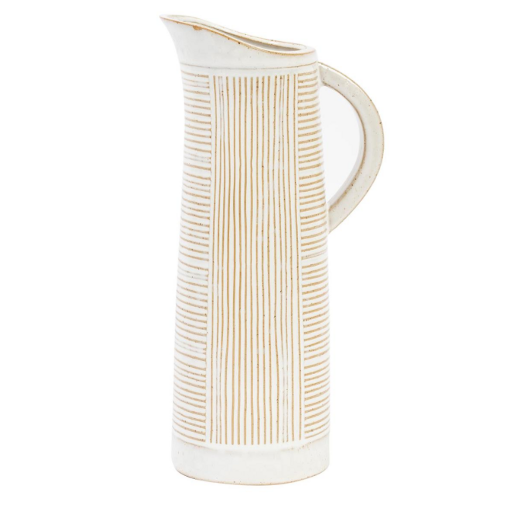 Lines Ceramic Pitcher Vase