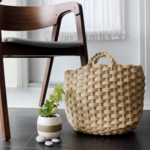 Chunky Jute Woven Storage Basket 15.5 x 14"