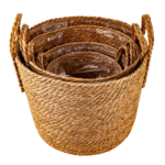 XL Woven Basket Planter  w/Handles 14"